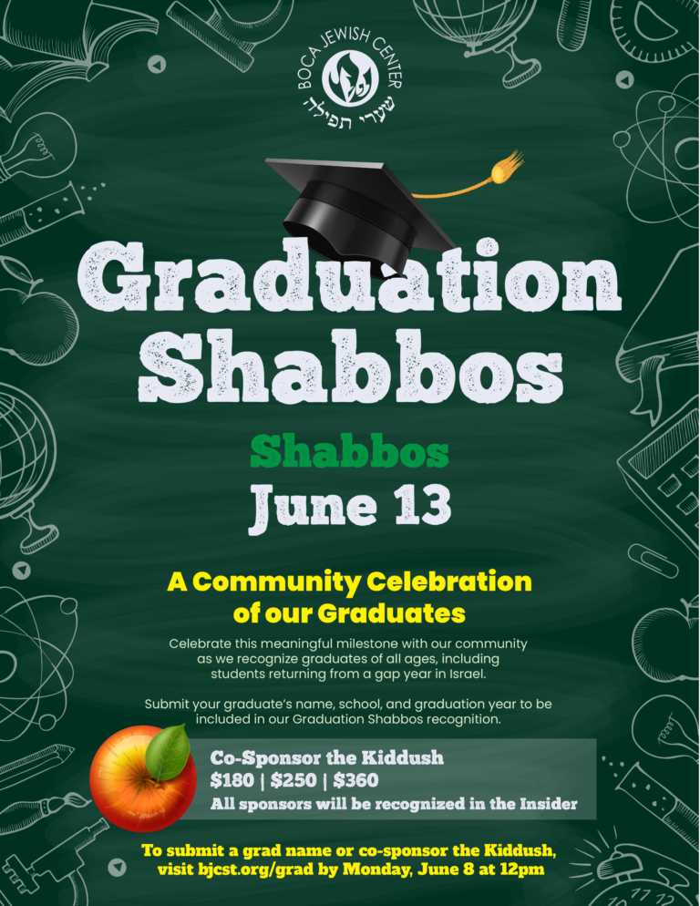GRADUATION SHABBOS